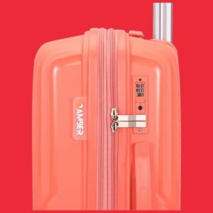 AMBER AM1017 Peachy Red Μεγάλη Βαλίτσα με Προέκταση 75cm