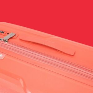 AMBER AM1017 Peachy Red Μεγάλη Βαλίτσα με Προέκταση 75cm