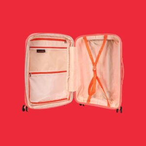 AMBER AM1017 Βαλίτσα Μεσαία με Προέκταση 65cm Peachy Red