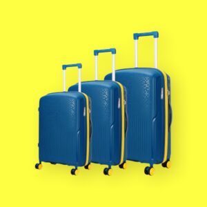 AMBER AM1017 Blue Σετ 3 Βαλίτσες με Προέκταση (3τμχ)
