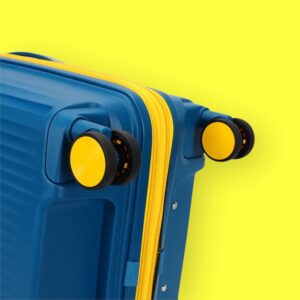 AMBER AM1017 Μπλε Μεγάλη Βαλίτσα με Προέκταση 75cm