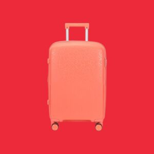 AMBER AM1017 Peachy Red Μεγάλη Βαλίτσα με Προέκταση 75cm