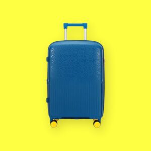 AMBER AM1017 Μπλε Μεγάλη Βαλίτσα με Προέκταση 75cm