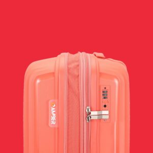 Βαλίτσα καμπίνας με προέκταση AMBER AM1017 Peachy Red