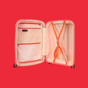 Βαλίτσα καμπίνας με προέκταση AMBER AM1017 Peachy Red