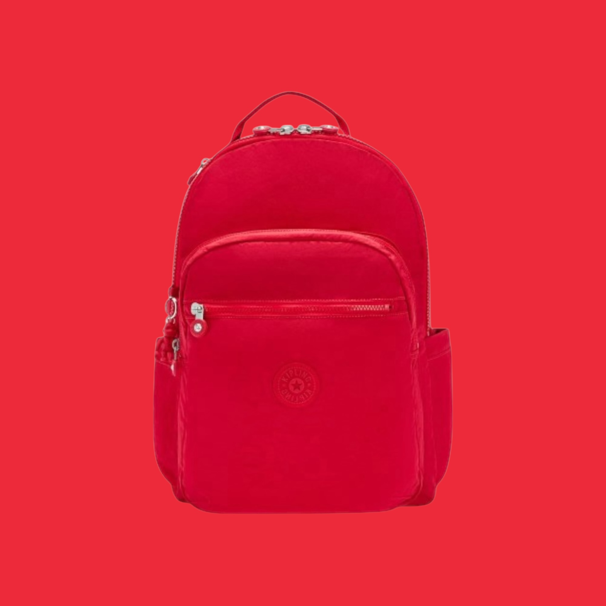 Kipling Seoul Σακίδιο Πλάτης Laptop 15” Red Rouge