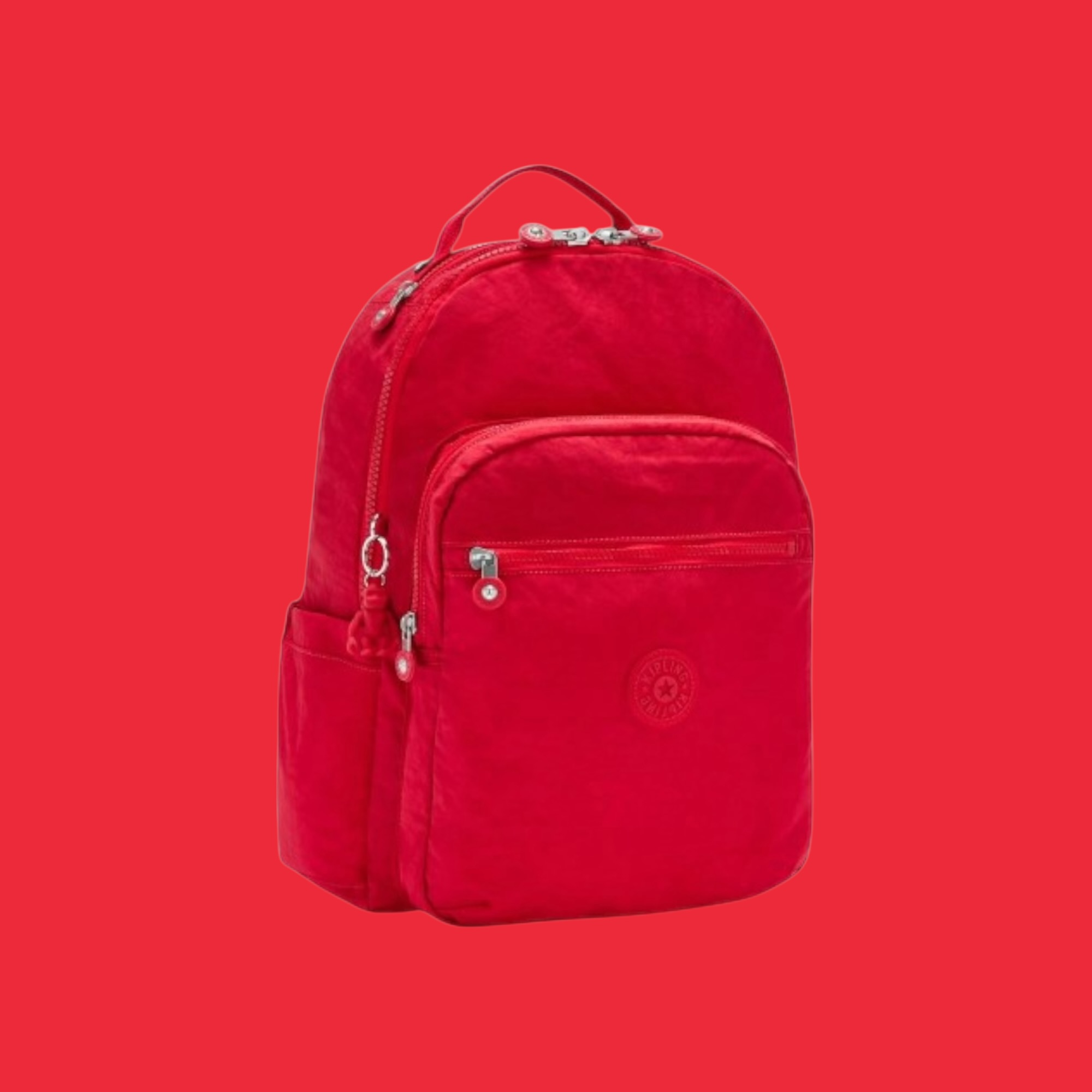 Kipling Seoul Σακίδιο Πλάτης Laptop 15” Red Rouge