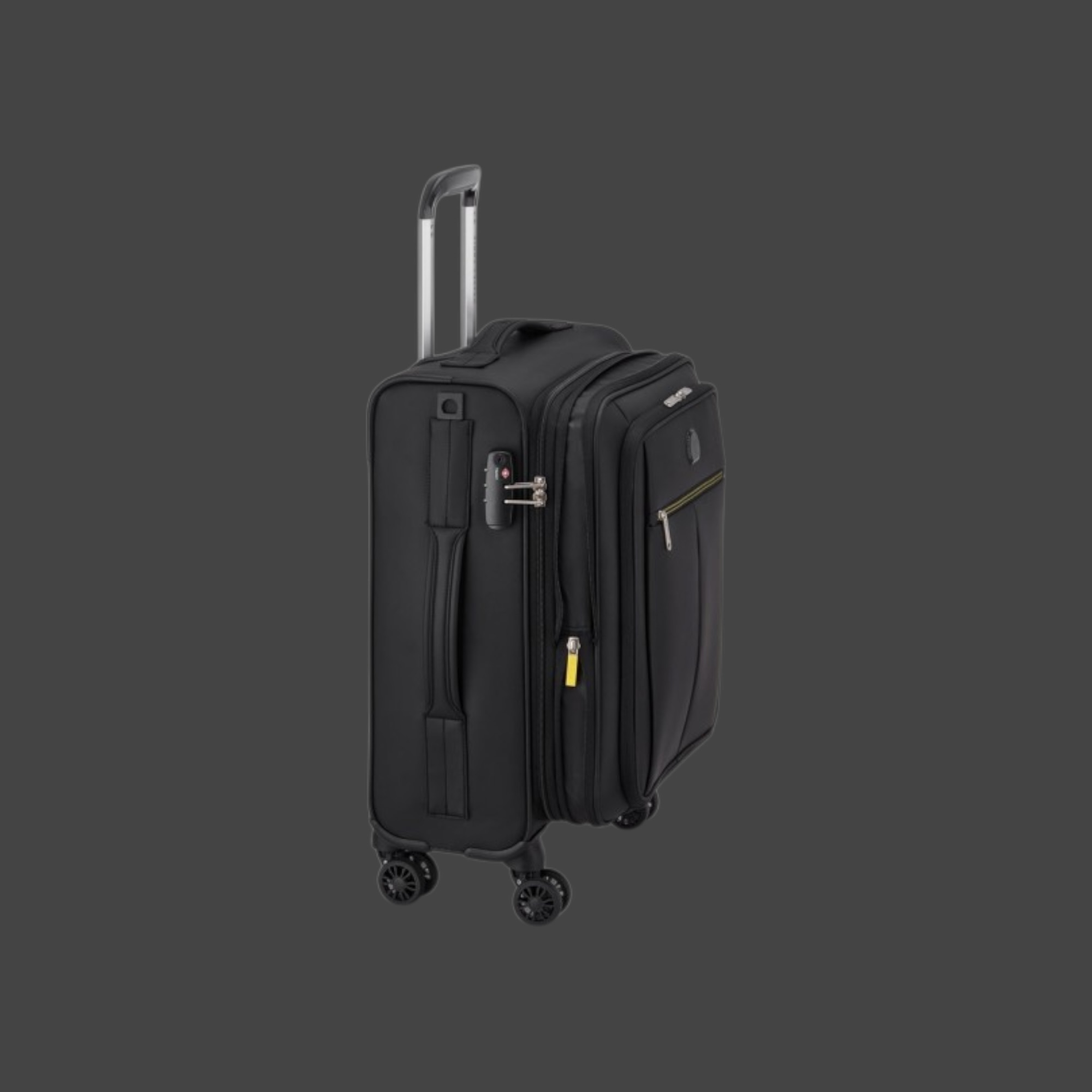 Delsey Dita Slim Βαλίτσα Καμπίνας 55cm Μαύρη