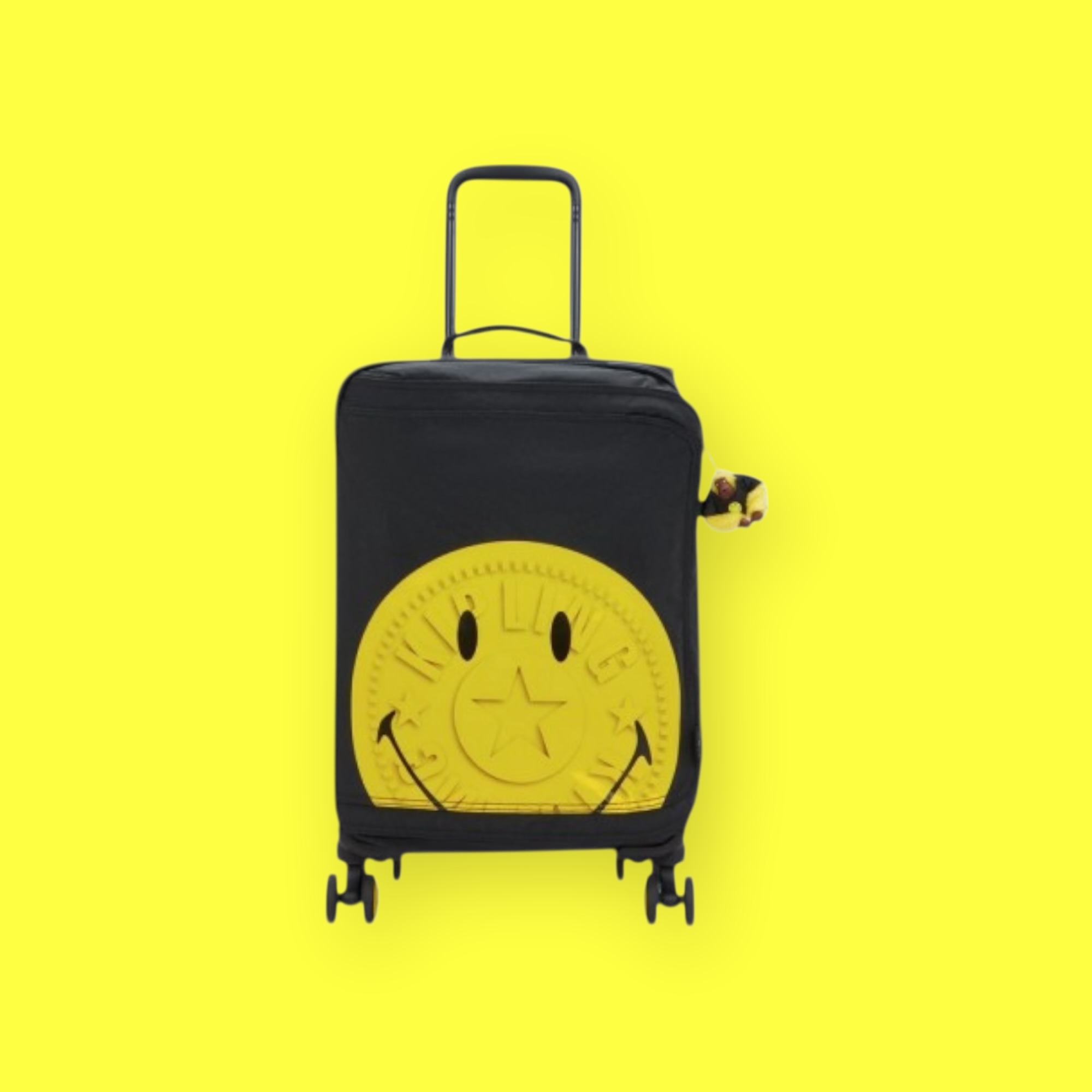 Kipling Smiley Βαλίτσα Καμπίνας 53cm Yellow Fun Black