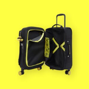 Kipling Smiley Βαλίτσα Καμπίνας 53cm Yellow Fun Black