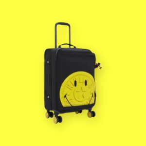 Kipling Smiley Βαλίτσα Καμπίνας 53cm Yellow Fun Black