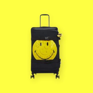 Kipling Smiley Μεσαία Βαλίτσα 66cm Yellow Fun Black