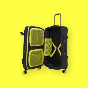 Kipling Smiley Μεσαία Βαλίτσα 66cm Yellow Fun Black