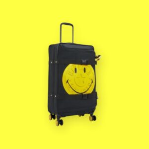 Kipling Smiley Μεσαία Βαλίτσα 66cm Yellow Fun Black