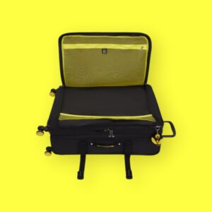 Kipling Smiley Μεγάλη Βαλίτσα 78cm Yellow Fun Black