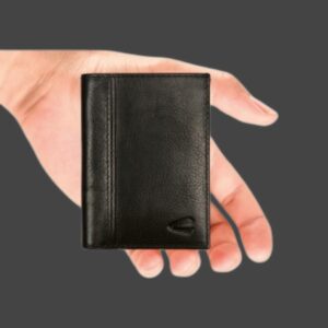 Camel Active Pine Δερμάτινη Θήκη Καρτών Μαύρη