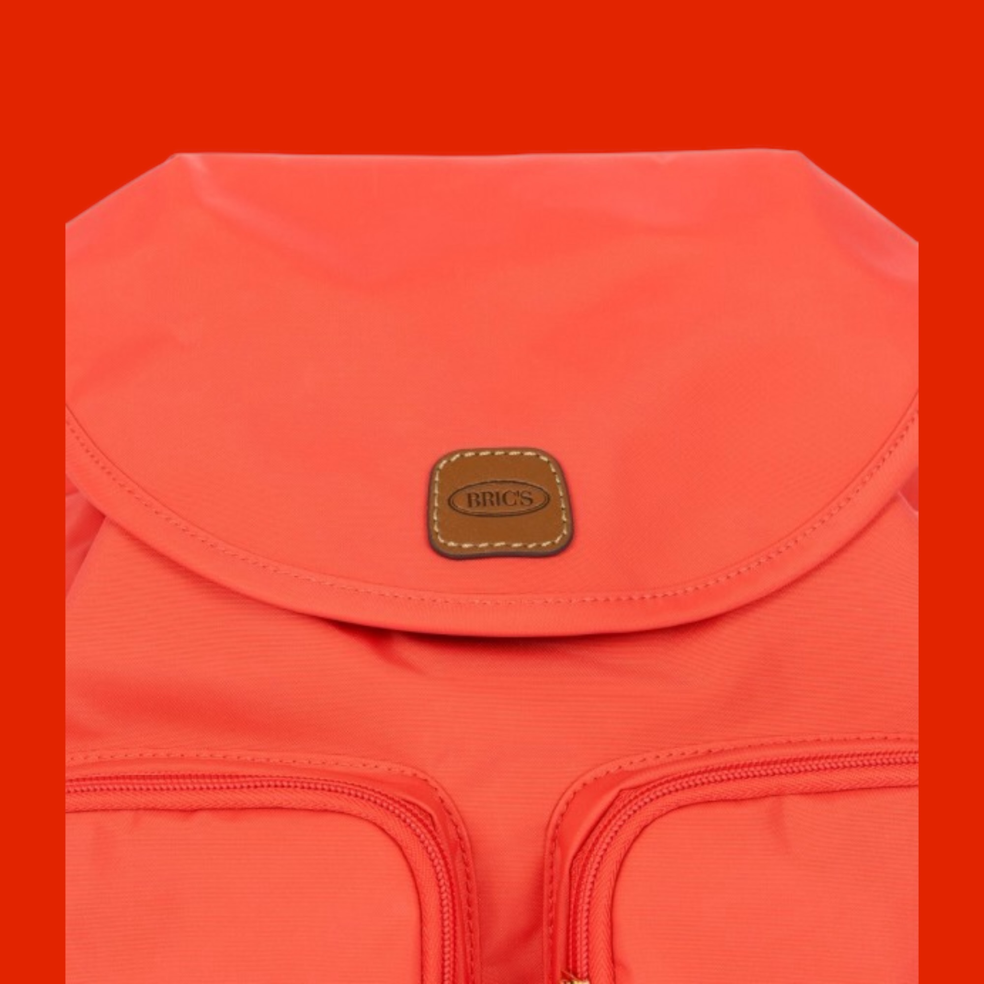 Bric’s Τσάντα Πλάτης X-Bag Poppy Κοραλί Γυναικεία