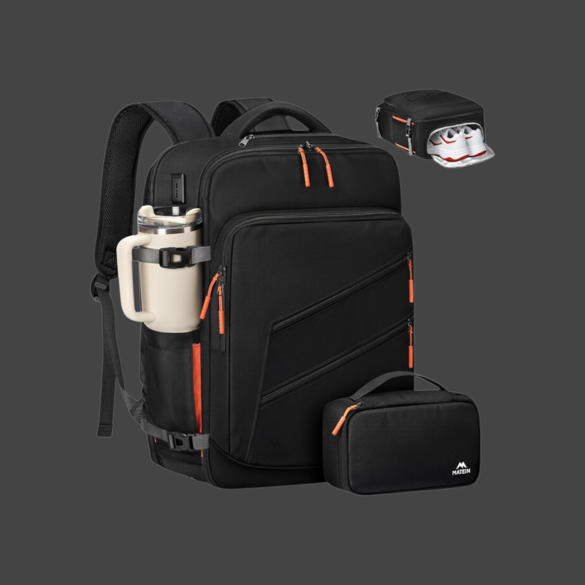 Matein 6738 Σακίδιο Πλάτης Cabin Size 30L 17” Μαύρο