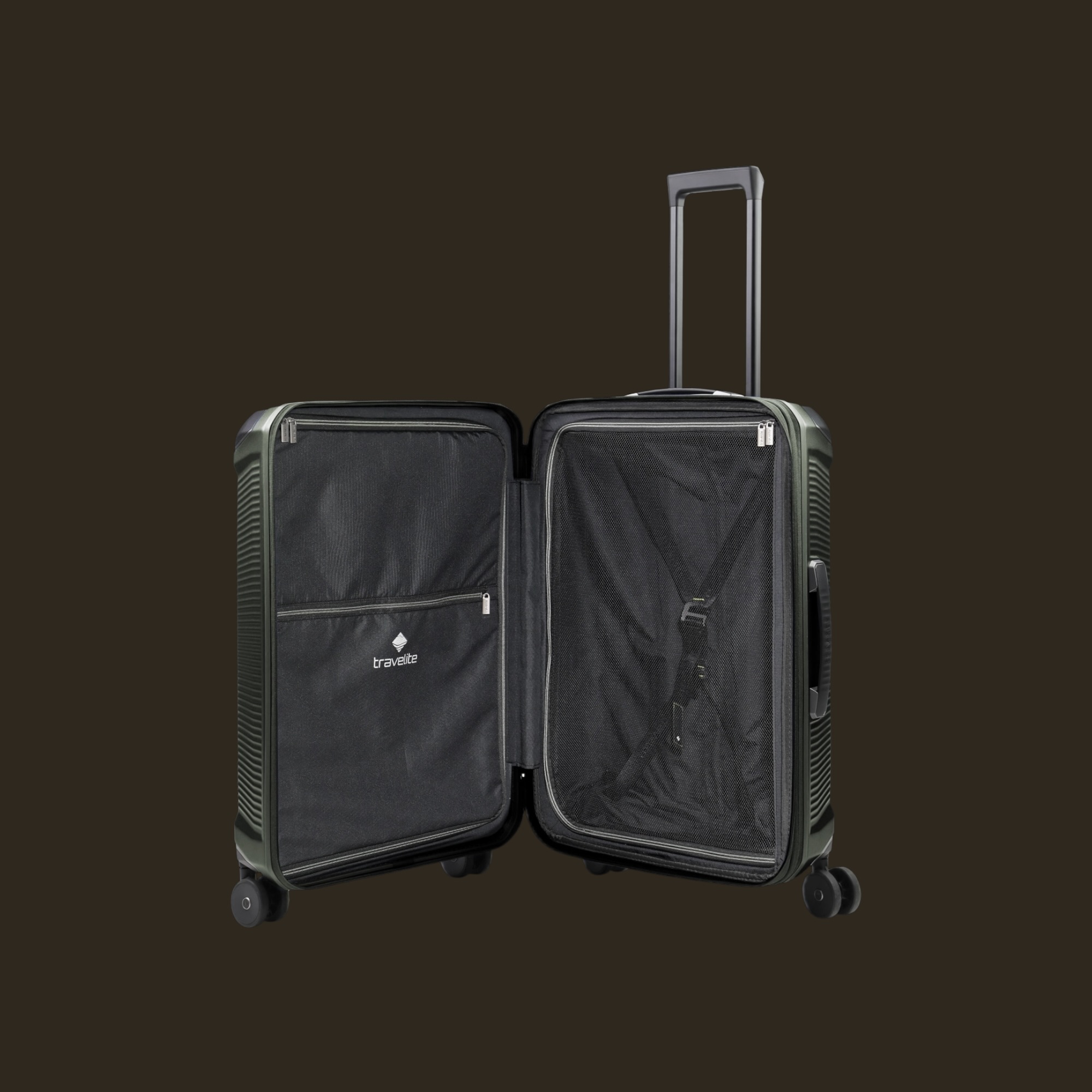 Travelite μεσαία βαλίτσα Millennium M Pine Green 67cm