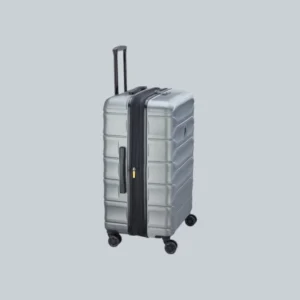 Delsey Meteor Μεγάλη Βαλίτσα 76x50x32/35cm Ασημί