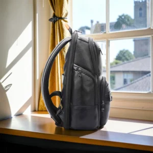 Bopai Δερμάτινο Σακίδιο Laptop 15,6” 20L Μαύρο