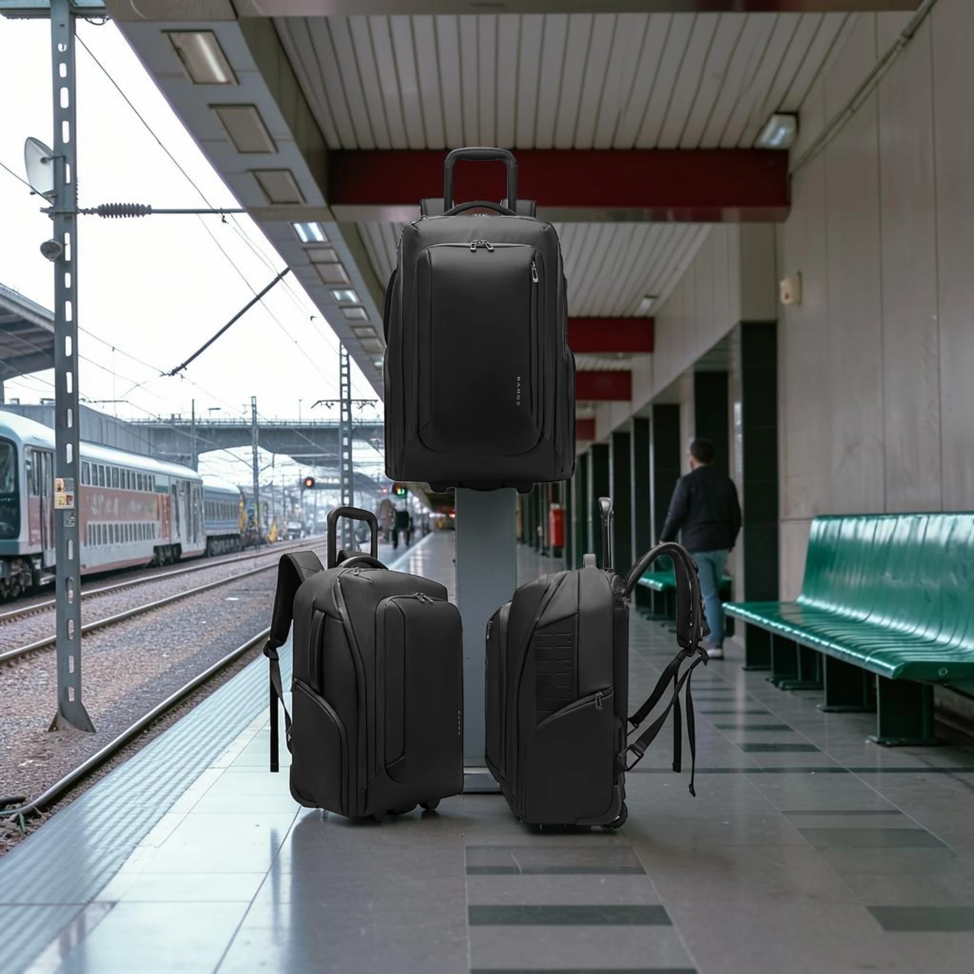 Bange 8079 Σακίδιο Τροχοτσάντα 2 σε 1 50L Μαύρο