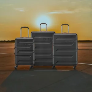 Securitech by Delsey Slash Σετ 3 Βαλίτσες 81-69-55cm Μαύρο