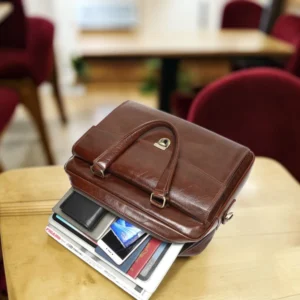 Cardinal 5100 Ανδρικός Δερμάτινος Χαρτοφύλακας Καφέ