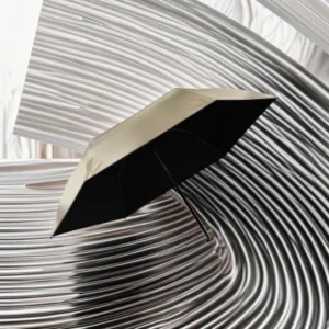 Knirps US.050 Heat Shield Ομπρέλα Τσέπης Ασημί