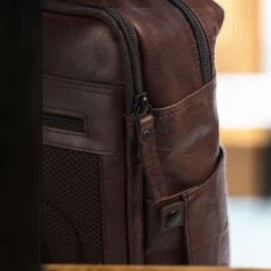 Spikes & Sparrow Jonathan Δερμάτινο Σακίδιο Πλάτης Cabin Bag 15,6'' Σκούρο Καφέ