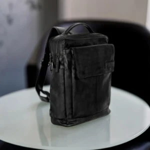 Spikes & Sparrow Fred Δερμάτινο Σακίδιο Laptop 15,6'' Μαύρο