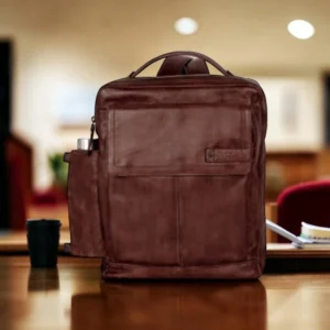 Spikes & Sparrow Fred Δερμάτινο Σακίδιο Laptop 15,6'' Σκούρο Καφέ