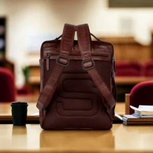 Spikes & Sparrow Fred Δερμάτινο Σακίδιο Laptop 15,6'' Σκούρο Καφέ