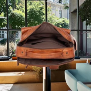 Spikes & Sparrow Fred Δερμάτινο Σακίδιο Laptop 15,6'' Κονιάκ