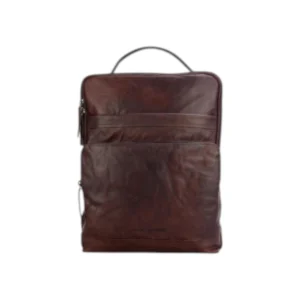 Spikes & Sparrow Virginia Δερμάτινο Σακίδιο Laptop 16,4'' Σκούρο Καφέ