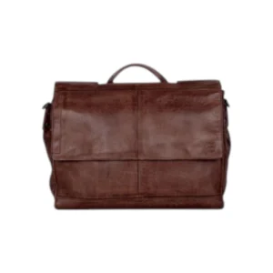 Spikes & Sparrow Benzo Δερμάτινος Χαρτοφύλακας Laptop 15,6'' Σκούρο Καφέ