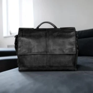 Spikes & Sparrow Benzo Δερμάτινος Χαρτοφύλακας Laptop 15,6'' Μαύρος