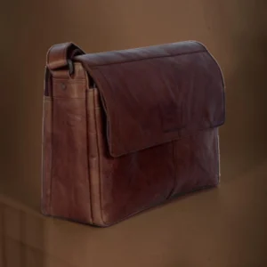 Spikes & Sparrow Ronn Δερμάτινος Χαρτοφύλακας Laptop 15,6'' Σκούρο Καφέ