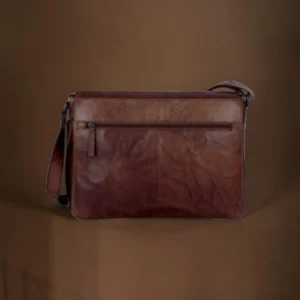 Spikes & Sparrow Ronn Δερμάτινος Χαρτοφύλακας Laptop 15,6'' Σκούρο Καφέ