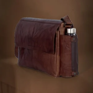 Spikes & Sparrow Ronn Δερμάτινος Χαρτοφύλακας Laptop 15,6'' Σκούρο Καφέ