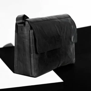 Spikes & Sparrow Ronn Δερμάτινος Χαρτοφύλακας Laptop 15,6'' Μαύρος