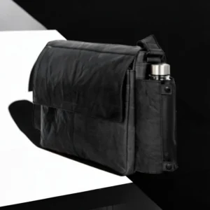 Spikes & Sparrow Ronn Δερμάτινος Χαρτοφύλακας Laptop 15,6'' Μαύρος