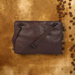 Spikes & Sparrow Seattle Δερμάτινος Χαρτοφύλακας Laptop 15,6'' Σκούρο Καφέ