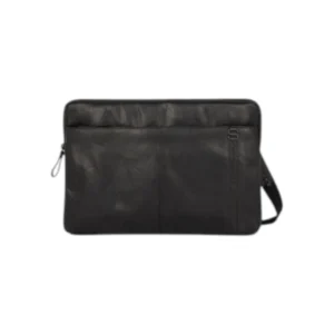 Spikes & Sparrow Seattle Δερμάτινος Χαρτοφύλακας Laptop 15,6'' Μαύρος