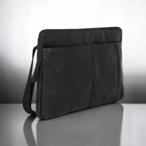 Spikes & Sparrow Seattle Δερμάτινος Χαρτοφύλακας Laptop 15,6'' Μαύρος