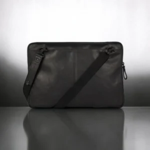 Spikes & Sparrow Seattle Δερμάτινος Χαρτοφύλακας Laptop 15,6'' Μαύρος