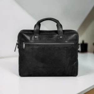 Spikes & Sparrow Montana Δερμάτινος Χαρτοφύλακας Laptop 15'' Μαύρος