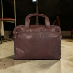 Spikes & Sparrow Colorado Δερμάτινος Χαρτοφύλακας Laptop 16,4'' Σκούρο Καφέ