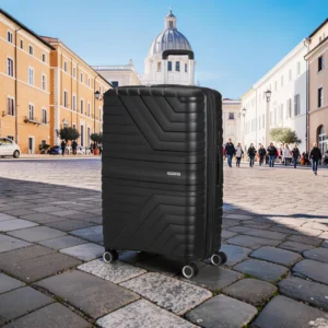 American Tourister Flytwist Μεγάλη Βαλίτσα Expandable 78cm Μαύρη