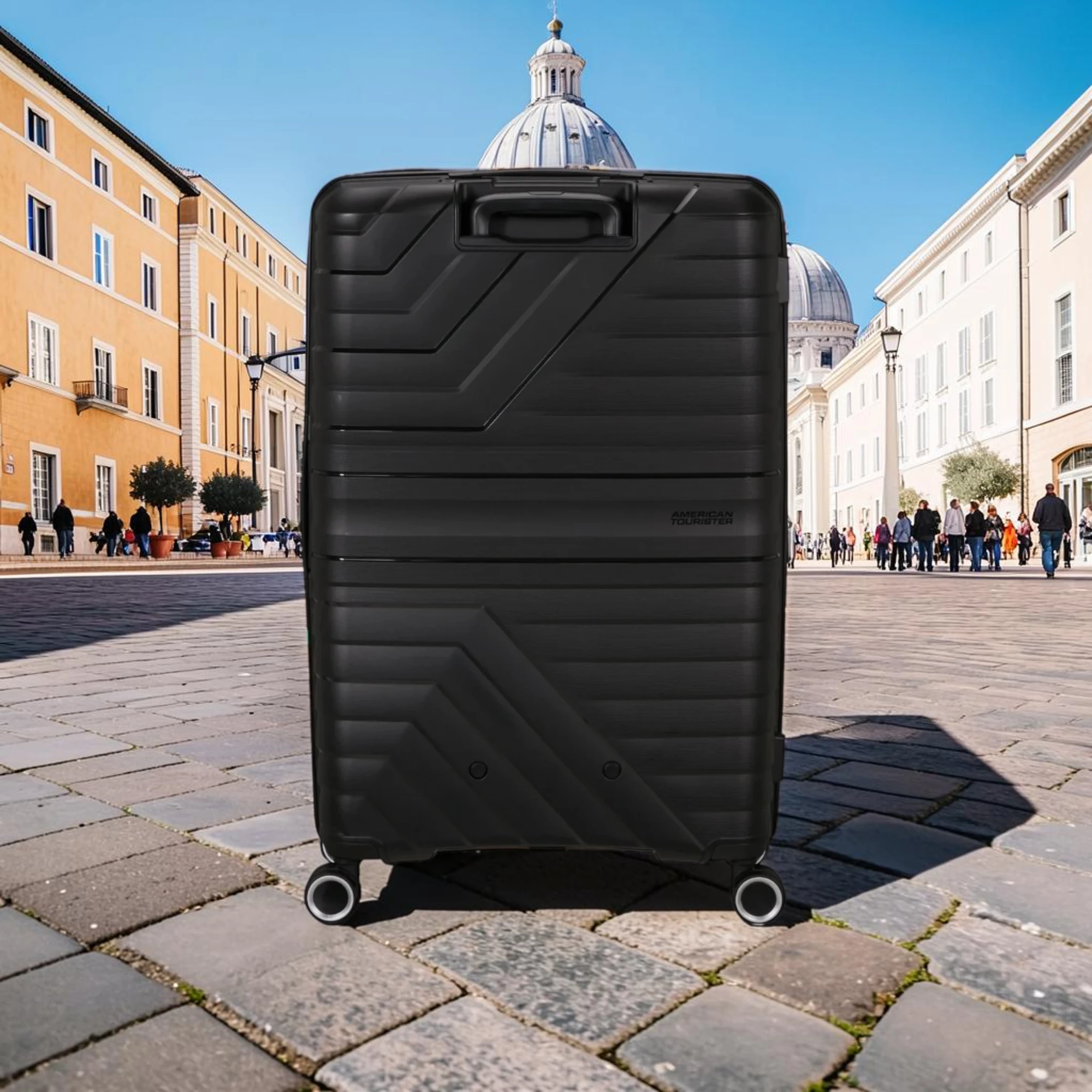 American Tourister Flytwist Μεγάλη Βαλίτσα Expandable 78cm Μαύρη